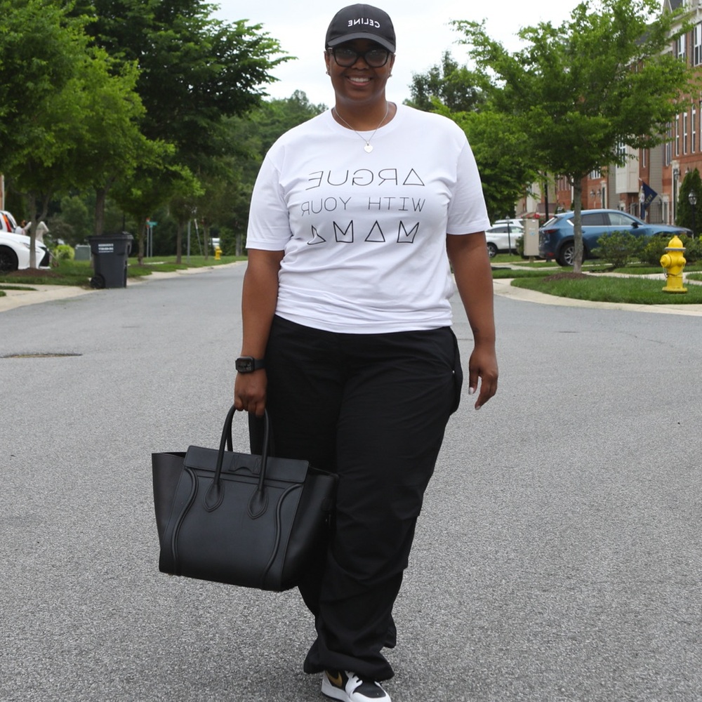 “Argue with Your Mama” White Graphic Unisex Tee T-Shirt